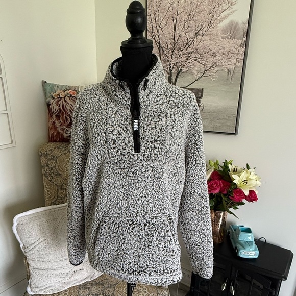 PINK Victoria's Secret Gray Zip Up Sweater - Picture 1 of 8